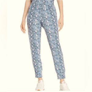 AQUA blue snake print loose-fit joggers SM